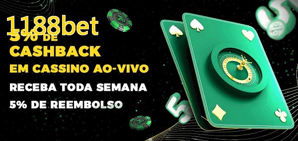 Promoções do cassino ao Vivo 1188bet